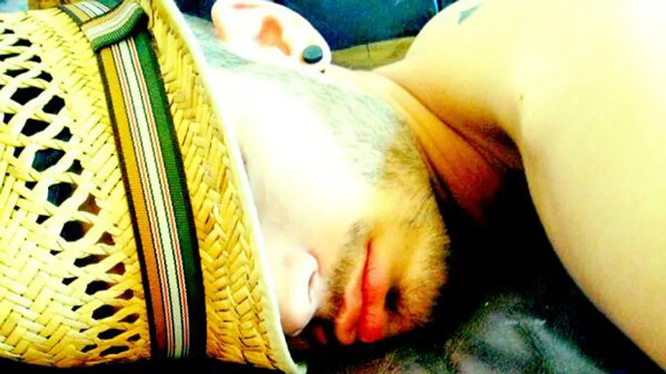 Zayn Malik's girlfriend Perrie Edwards gives him a makeover while he sleeps