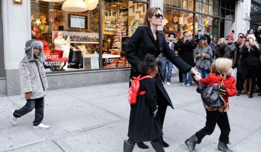 Angelina Jolie with her children