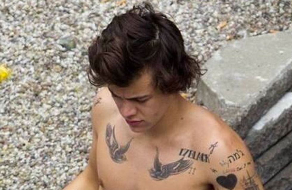 Harry Styles Tattoos Singer To Get Massive Hebrew Lettering Across Back