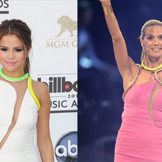 Selena Gomez vs Heidi Klum : Qui porte le mieux la robe Versace ? (Photos)