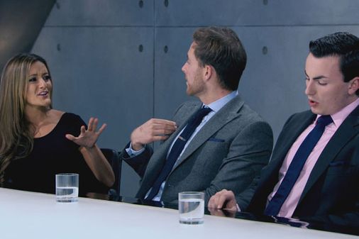Natalie, Kurt and Alex in the boardroom