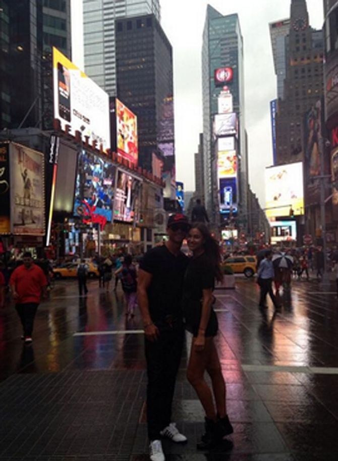 Cristiano Ronaldo e Irina Shayk en Nueva York