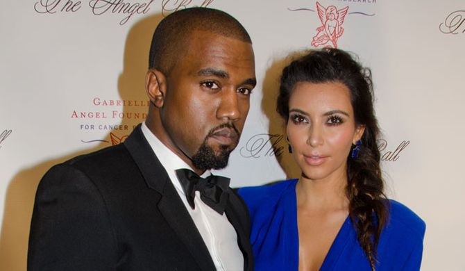 Kanye West and Kim Kardashian