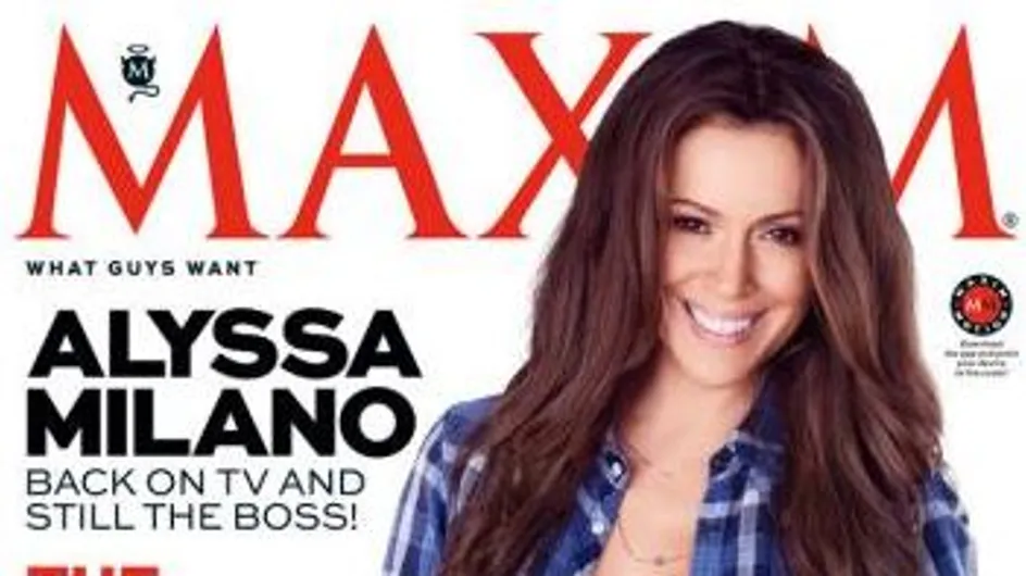 Alyssa Milano : Sexy et sans soutien-gorge pour Maxim (Photo)