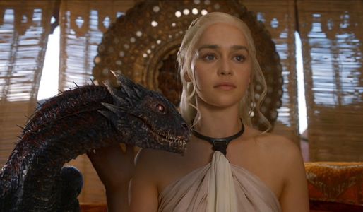 Daenerys Targaryen and her dragon