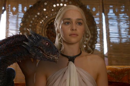 Daenerys Targaryen and her dragon