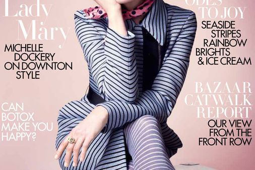Michelle Dockery on the cover of Harper's Bazaar