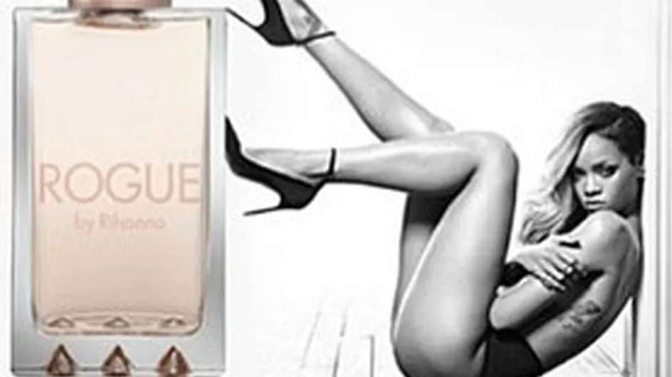 Rihanna pulls a sexy pose in raunchy ad for new Rogue fragrance