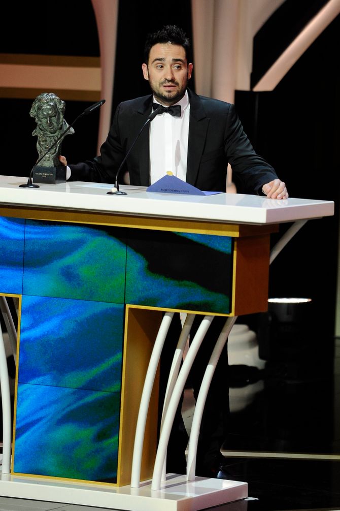 Juan Antonio Bayona en la 27ª edición de los premios Goya