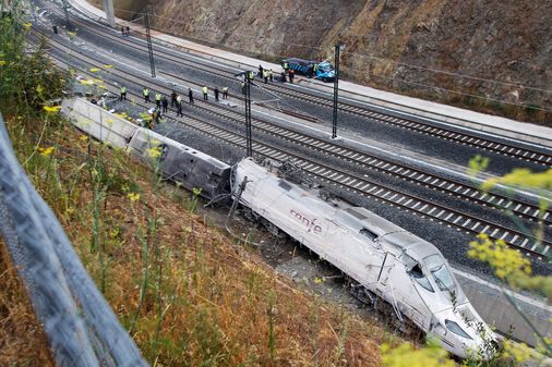 Accidente de tren en Santiago de Compostela