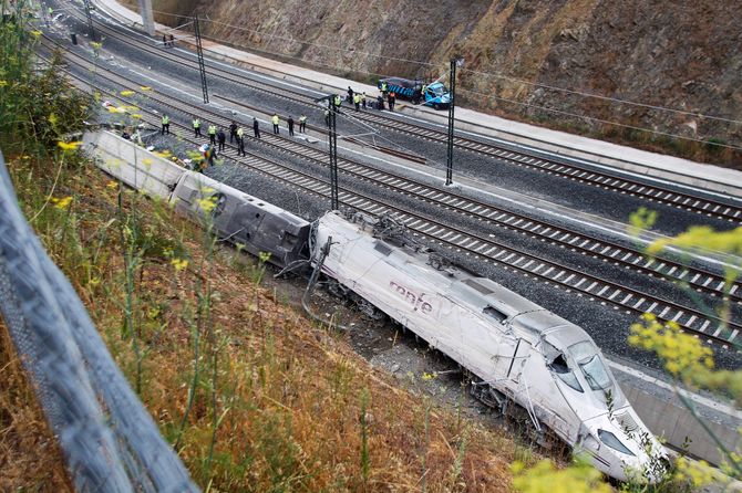 Accidente de tren en Santiago de Compostela