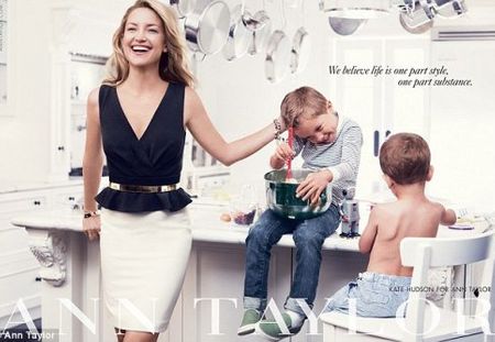 Kate Hudson : Elle pose avec ses neveux pour Ann Taylor (Photos)