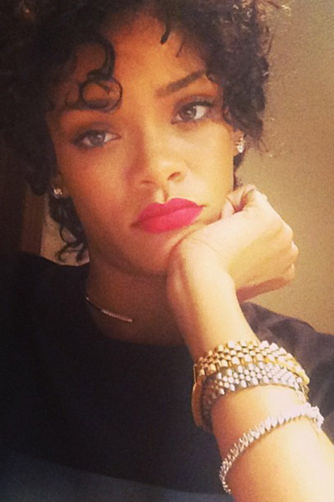 Rihanna's never seen before hair: Her natural locks