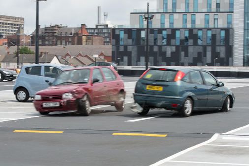 Nancy's car ends up in a crash