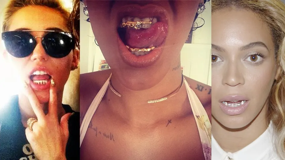 Beyoncé, Miley Cyrus et Rihanna : Toutes fans du dentier en or (Photos)