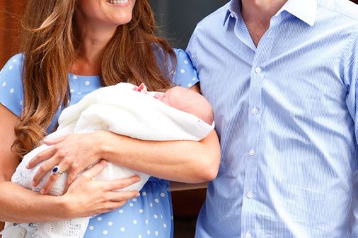 Kate Middleton and Prince William and baby George