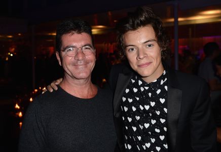 Harry Styles and Simon Cowell at the This Is Us premiere