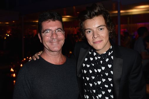 Harry Styles and Simon Cowell at the This Is Us premiere