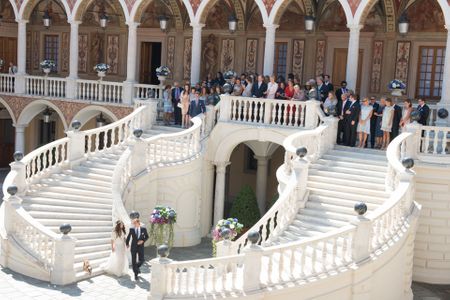 Imagen familiar de la boda distribuida por la casa real de Mónaco.