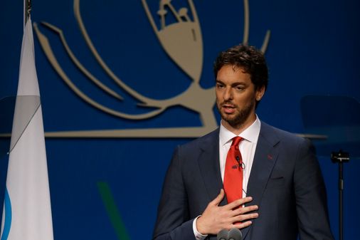 Pau Gasol en su discurso por la candidatura olímpica de Madrid