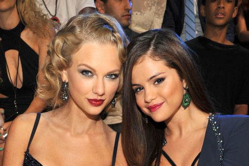 Taylor Swift and Selena Gomez at the VMAs