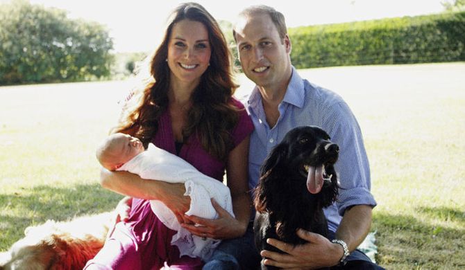 Kate Middleton, Prince William and baby George
