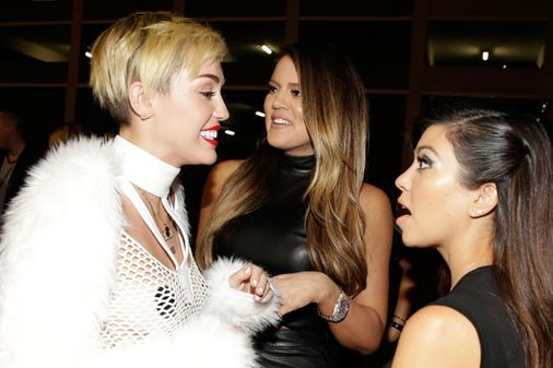 Miley Cyrus with Khloe and Kourtney Kardashian
