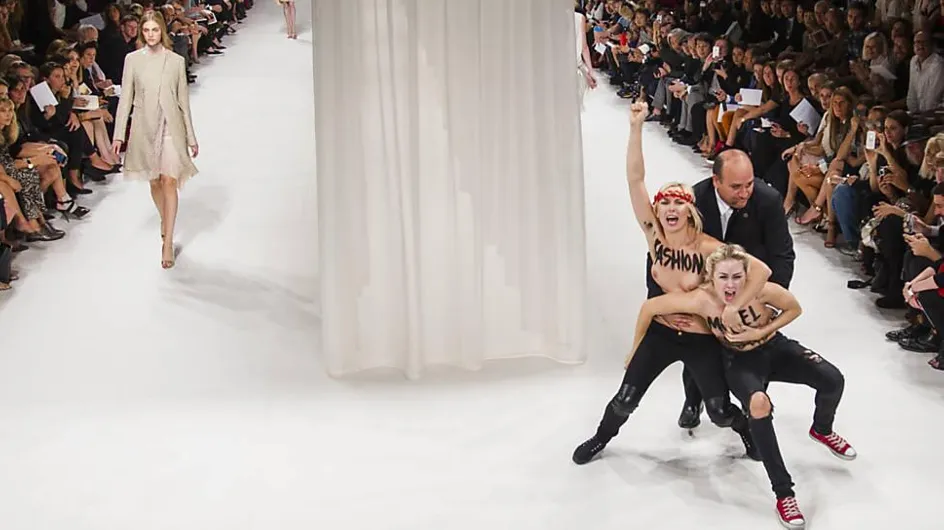 Femen : Deux activistes perturbent le défilé Nina Ricci à Paris (Vidéo)