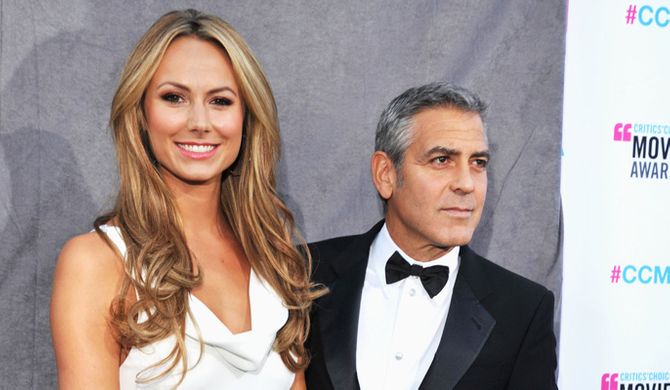 Stacy Keibler and George Clooney