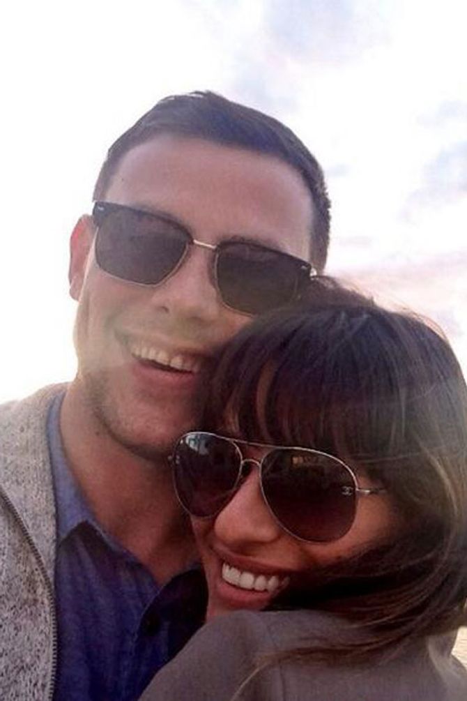 Lea Michele and Cory Monteith