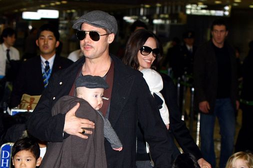 Brad Pitt, Angelina Jolie and their kids