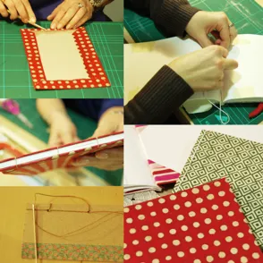 Iníciate en las técnicas "Do it Yourself" de cosido japonés y stencil
