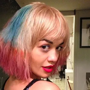 Rita Ora's at it again! Singer dyes hair pink and blue