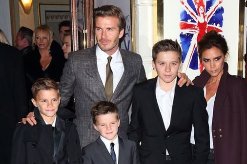David and Victoria Beckham and their sons