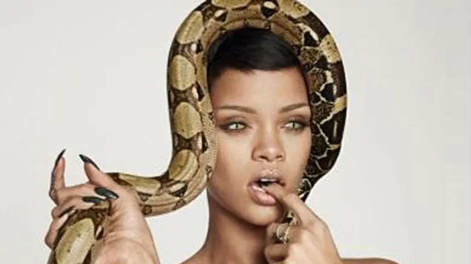 Rihanna poses topless with snake for GQ's 25th anniversary issue