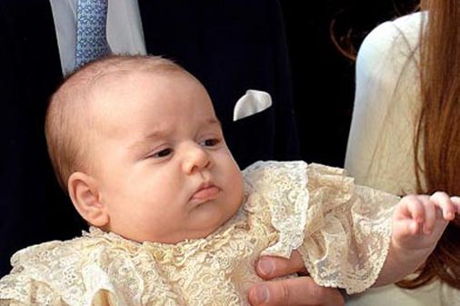Prince William and baby George