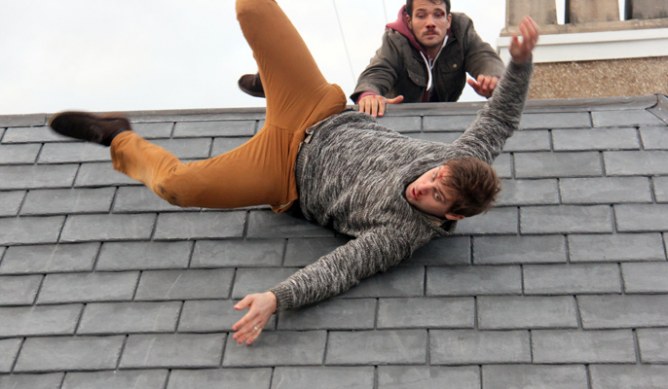 Will tumbles from the roof