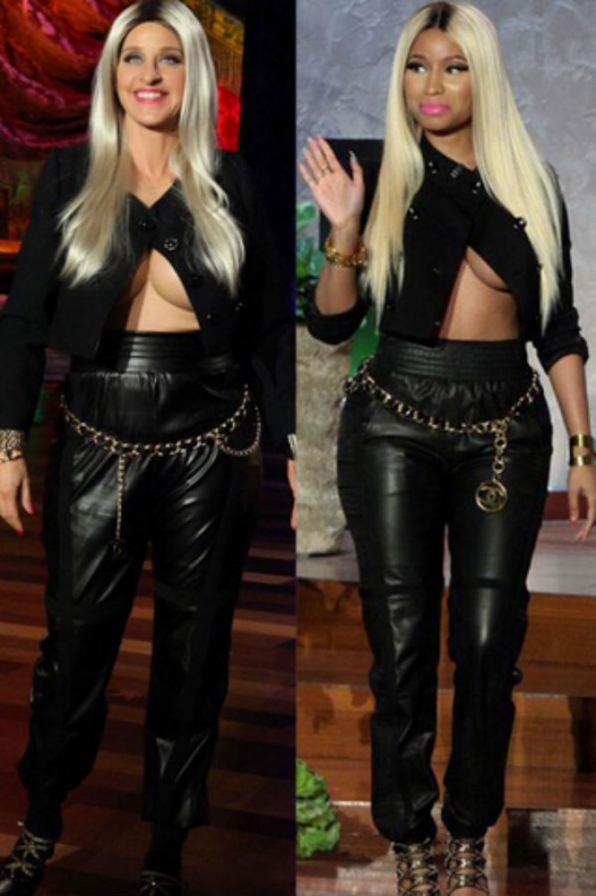 Ellen Degeneres and Nicki Minaj