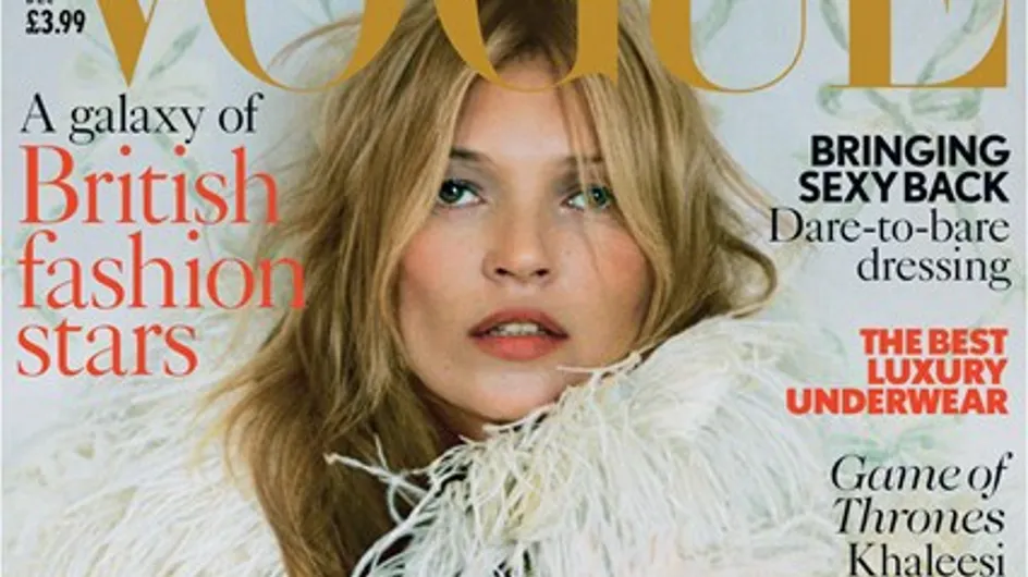 Kate Moss : Intemporelle en couverture de Vogue UK (photos)