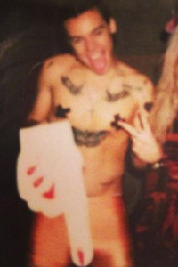 Harry Styles dressed as Miley Cyrus
