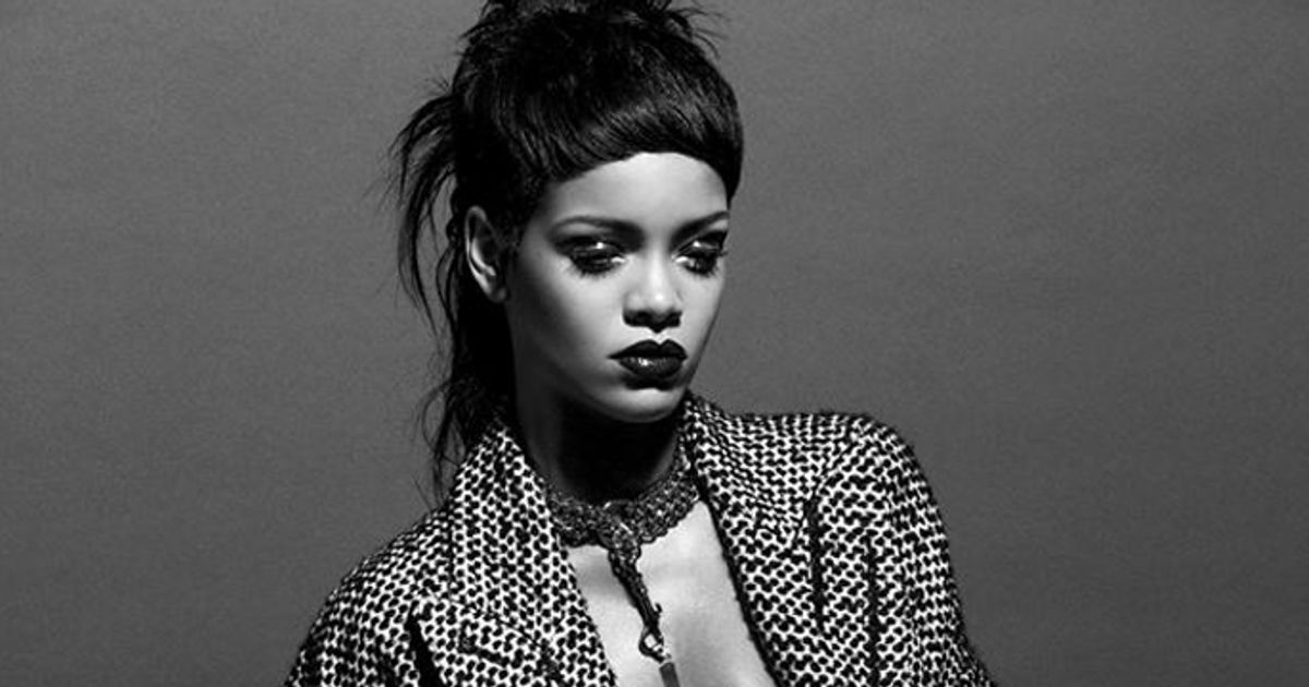 Rihanna goes glam goth for 032c magazine photo shoot