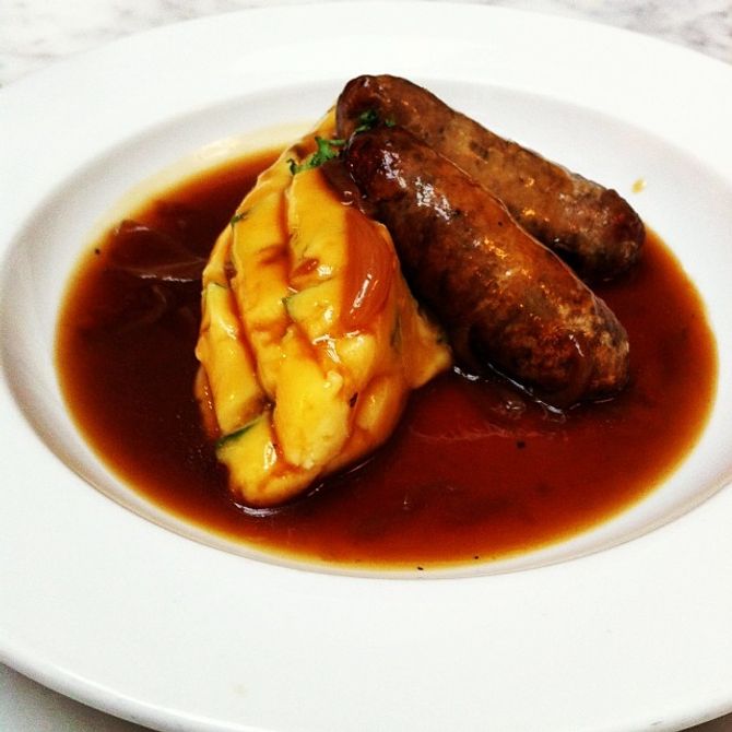 Sausage and Mash at Mother Mash