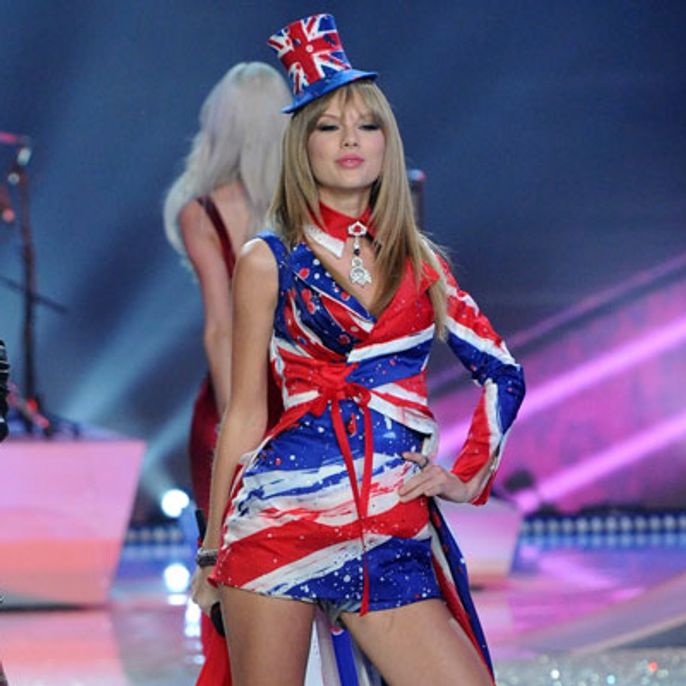 Taylor Swift and Karlie Kloss hit Victoria's Secret runway in lace underwear