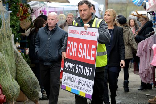 A 'For Sale' sign is carried to The Vic