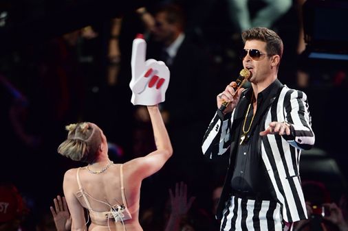 Miley Cyrus and Robin Thicke