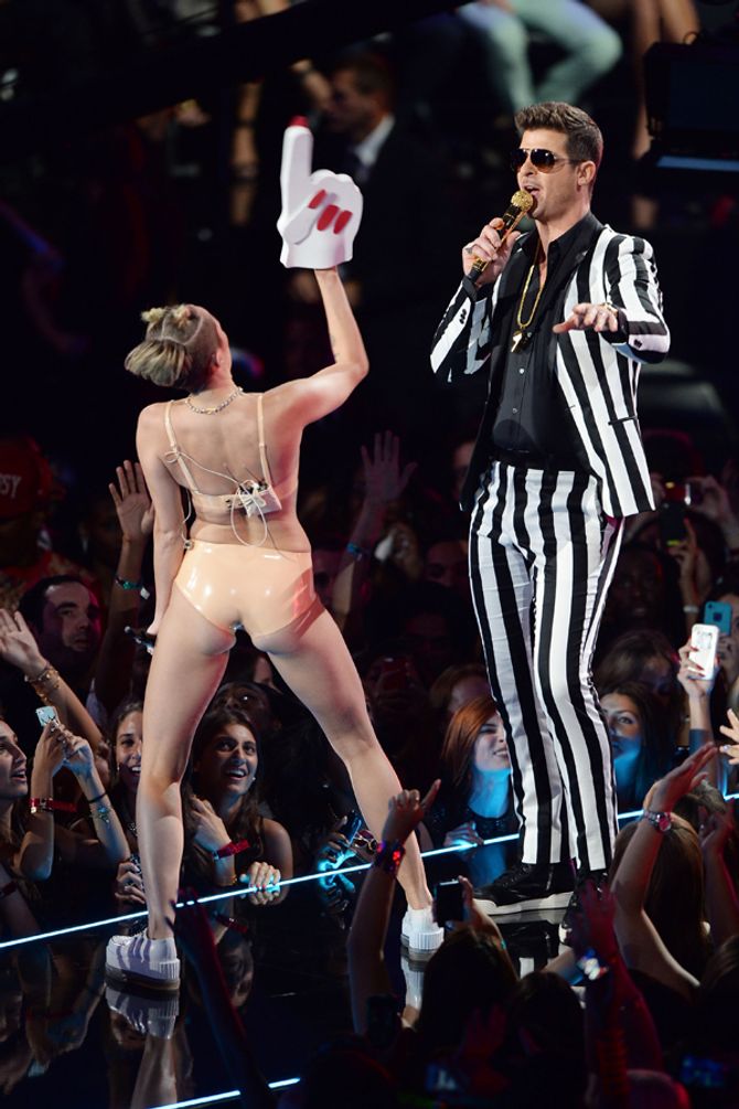 Miley Cyrus and Robin Thicke