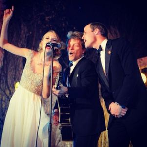 Taylor Swift con Bon Jovi y el príncipe Guillermo de Inglaterra