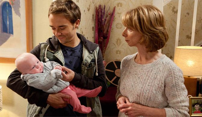 Gail is happy to see David smile