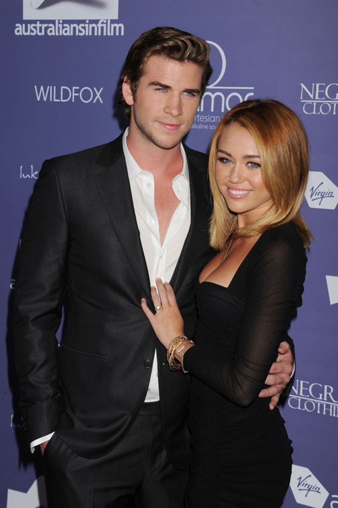 Liam Hemsworth and Miley Cyrus