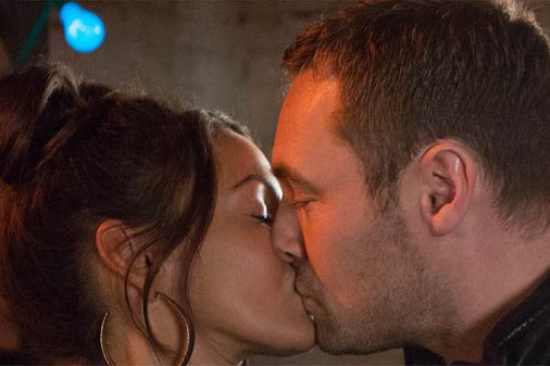 Tina and Rob kiss